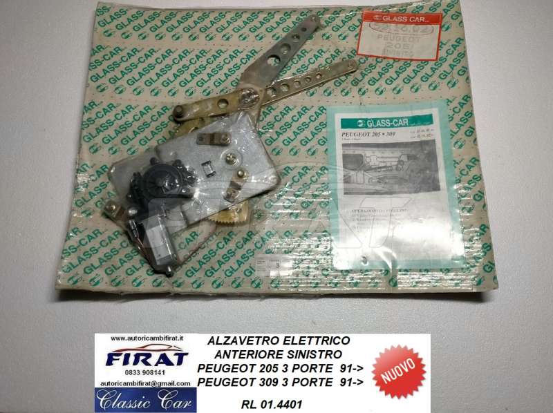 ALZAVETRO ELETTRICO PEUGEOT 205 3P - 309 ANT.SX (01.4401)